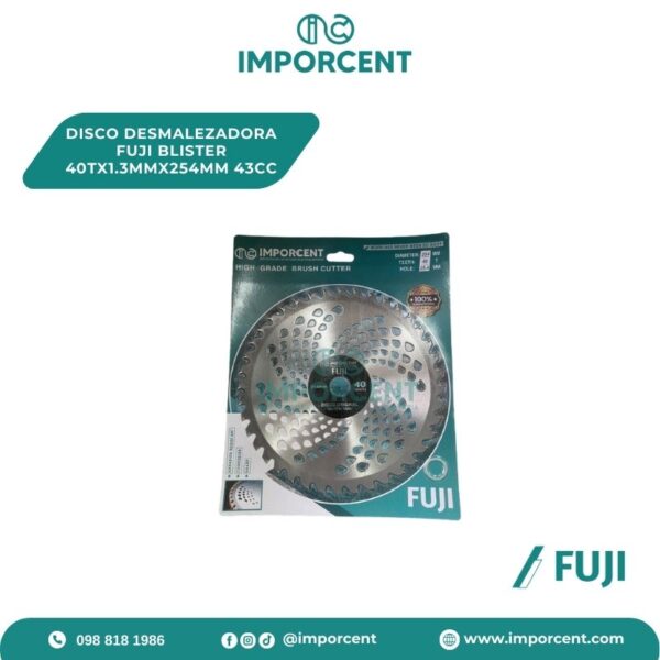Disco Desmalezadora Fuji Blister 40TX1.3mmX254mm 43cc