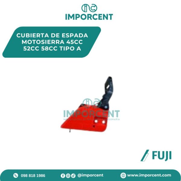 CUBIERTA DE ESPADA MOTOSIERRA 45CC 52CC 58CC TIPO A