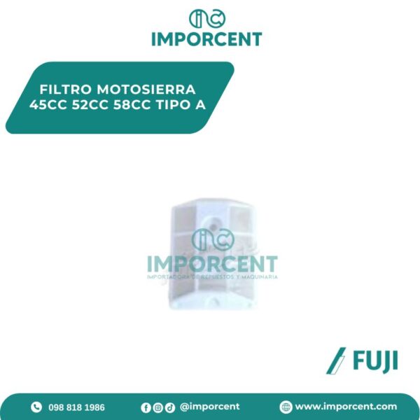 FILTRO MOTOSIERRA  45CC 52CC 58CC TIPO A
