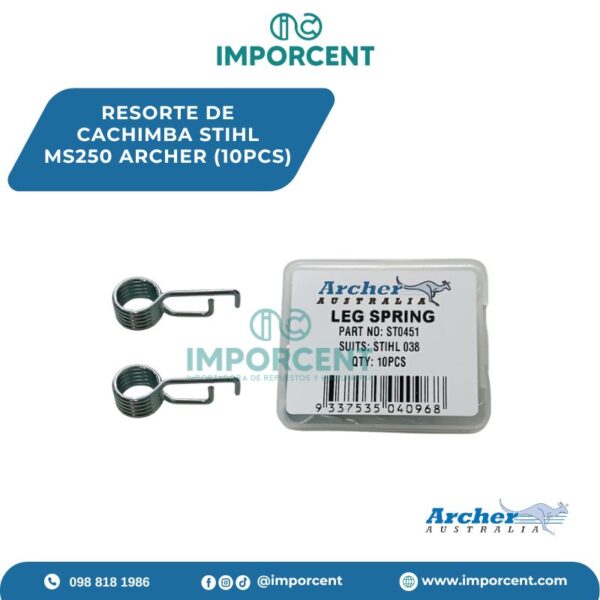 RESORTE DE CACHIMBA  STIHL MS250 ARCHER (10PCS)